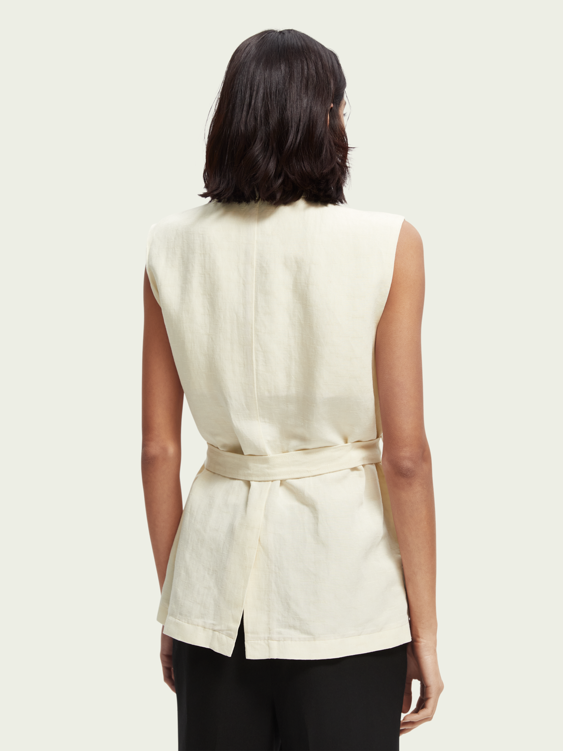 Belted Double-Breasted Gilet | scotch & soda outlet