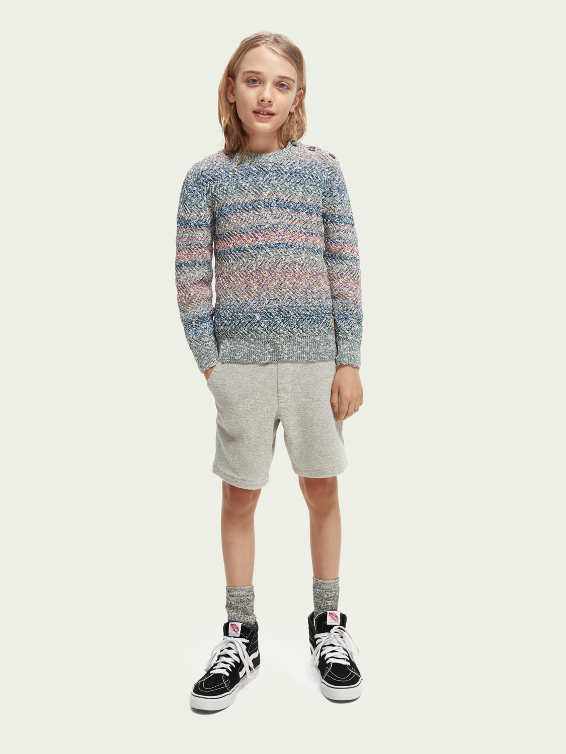 Colourful Cable Knit Sweater