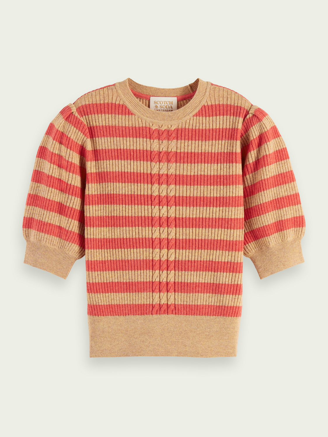 Short Puffed-Sleeve Knit Shirt | scotch & soda outlet