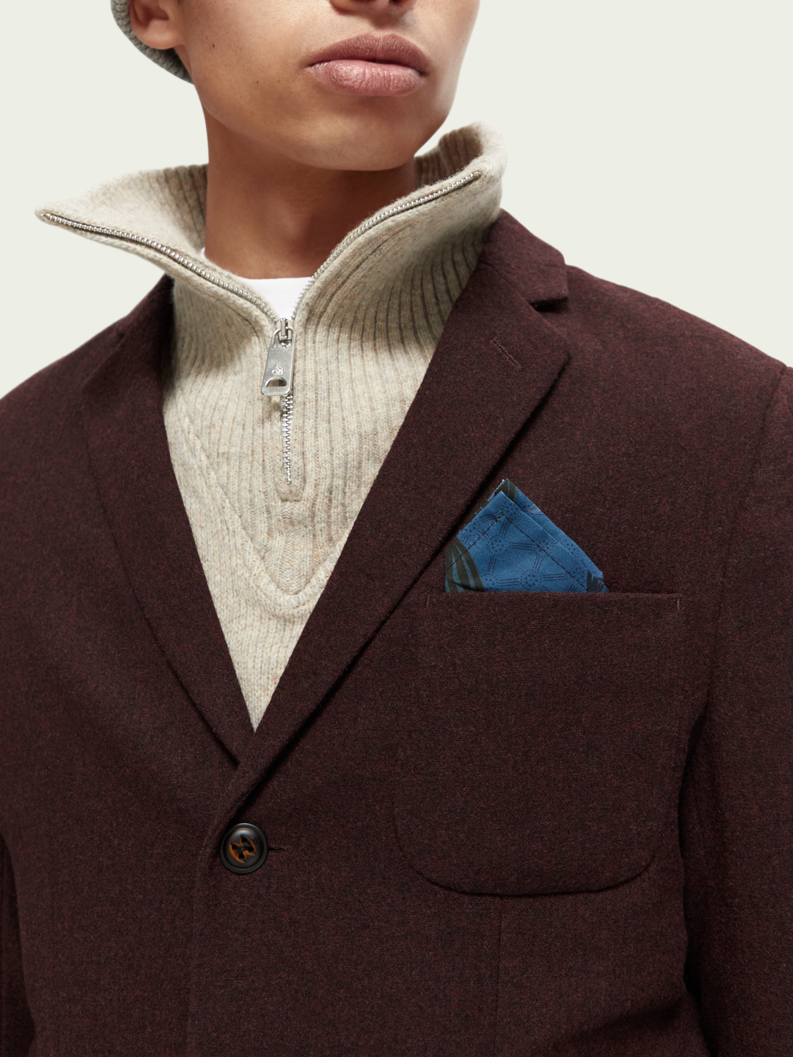 Wool-Blended Single-Breasted Blazer | Scotch And Soda Outlet