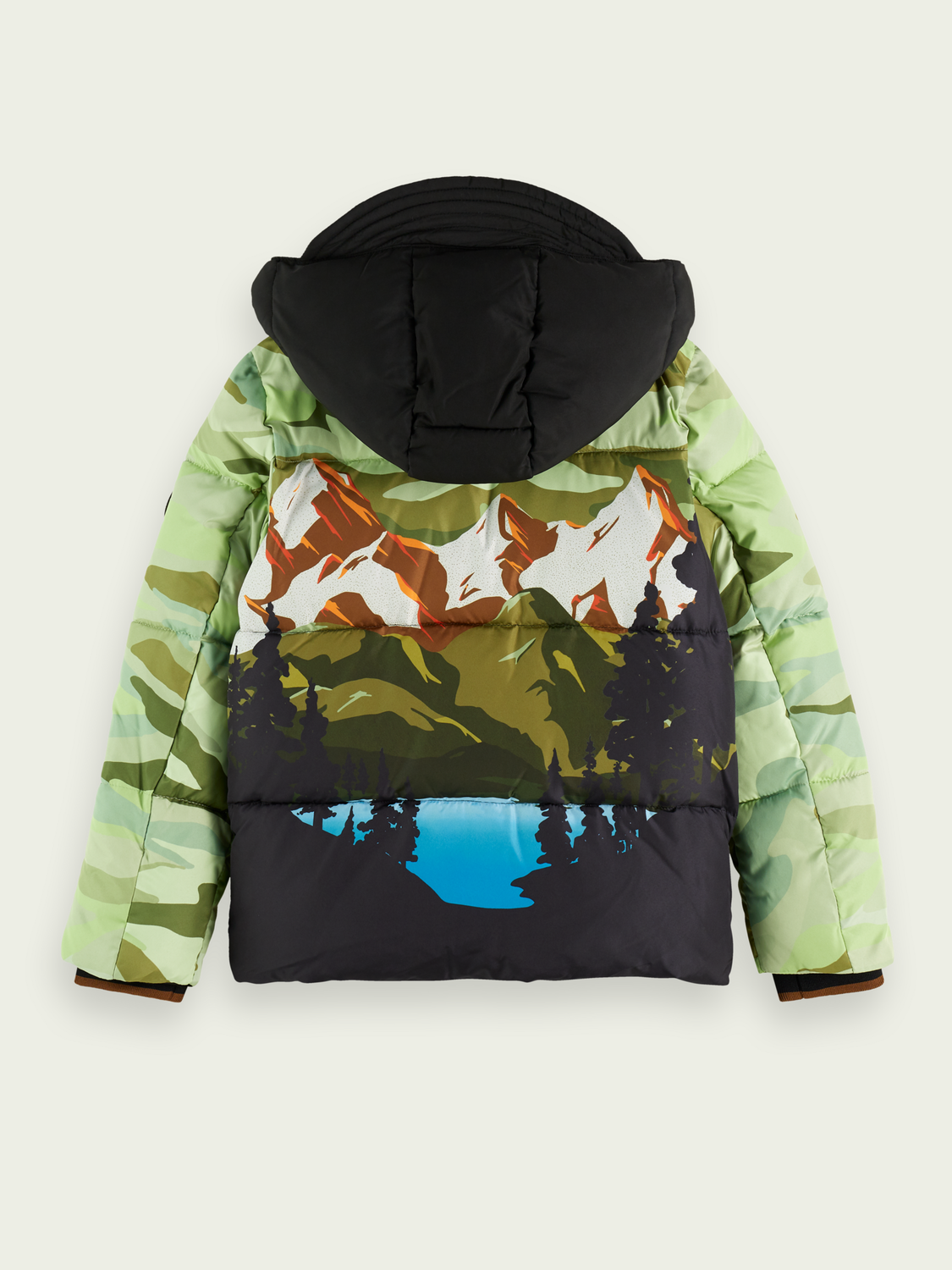 Hooded Puffer Artwork Jacket