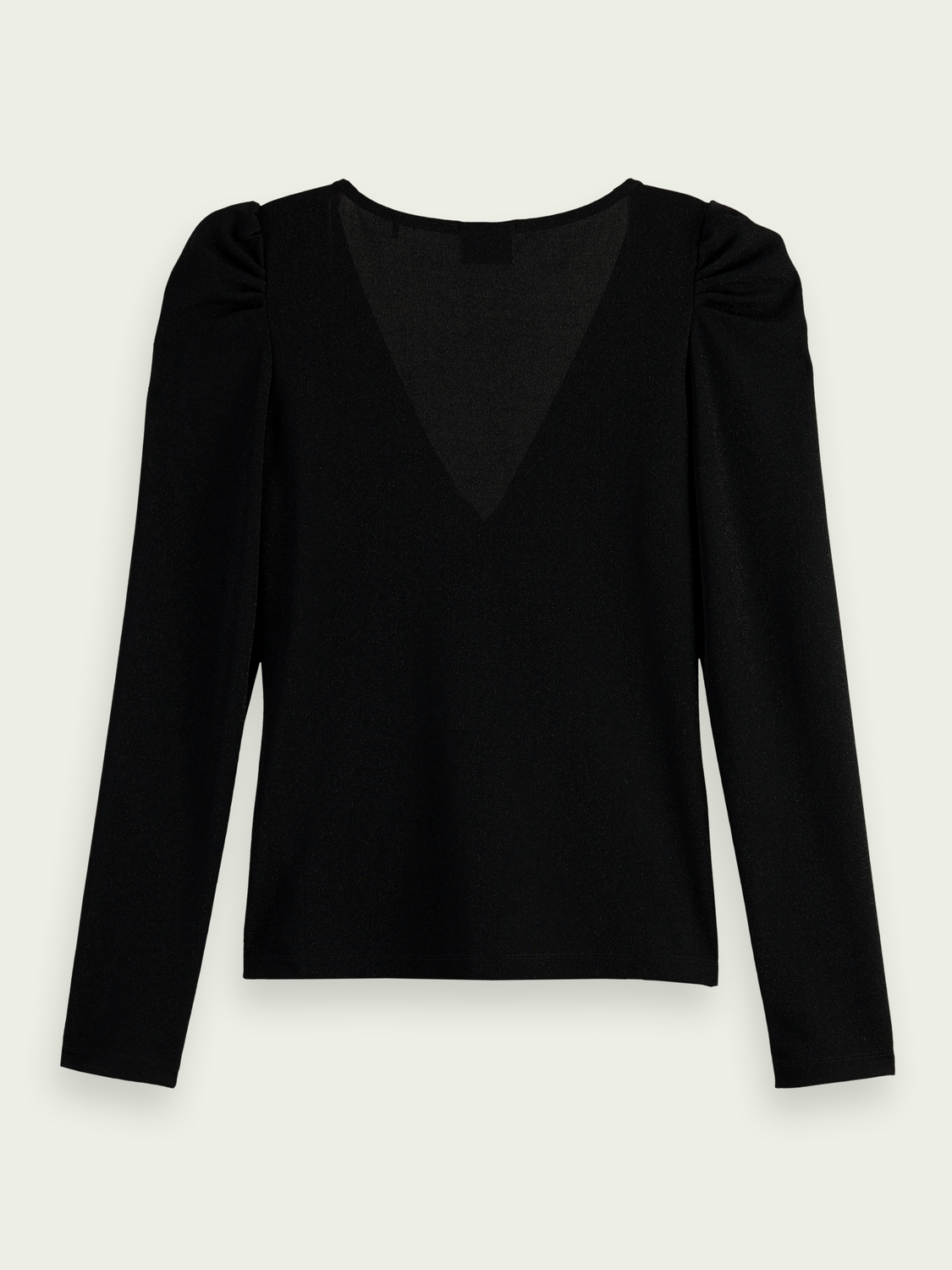 Twisted Long-Sleeved V-Neck Top | scotch & soda outlet