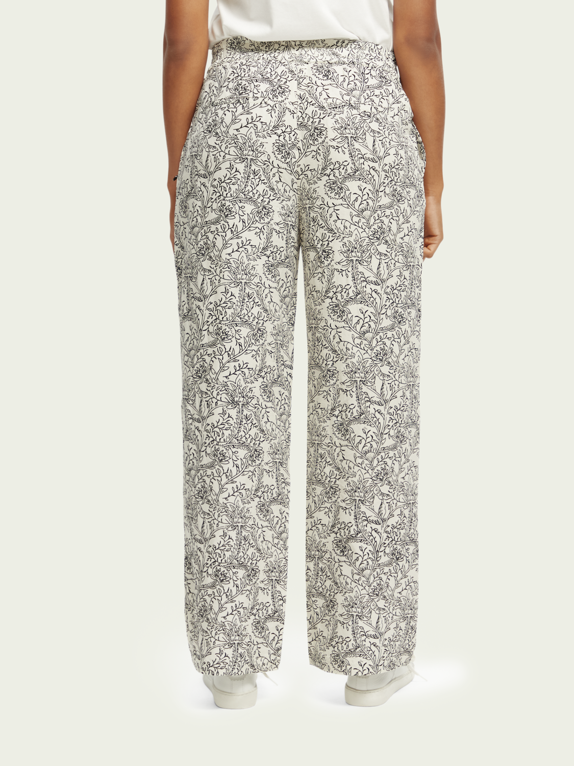 Gia Mid-Rise Wide-Leg Elasticated Trousers | scotch & soda outlet