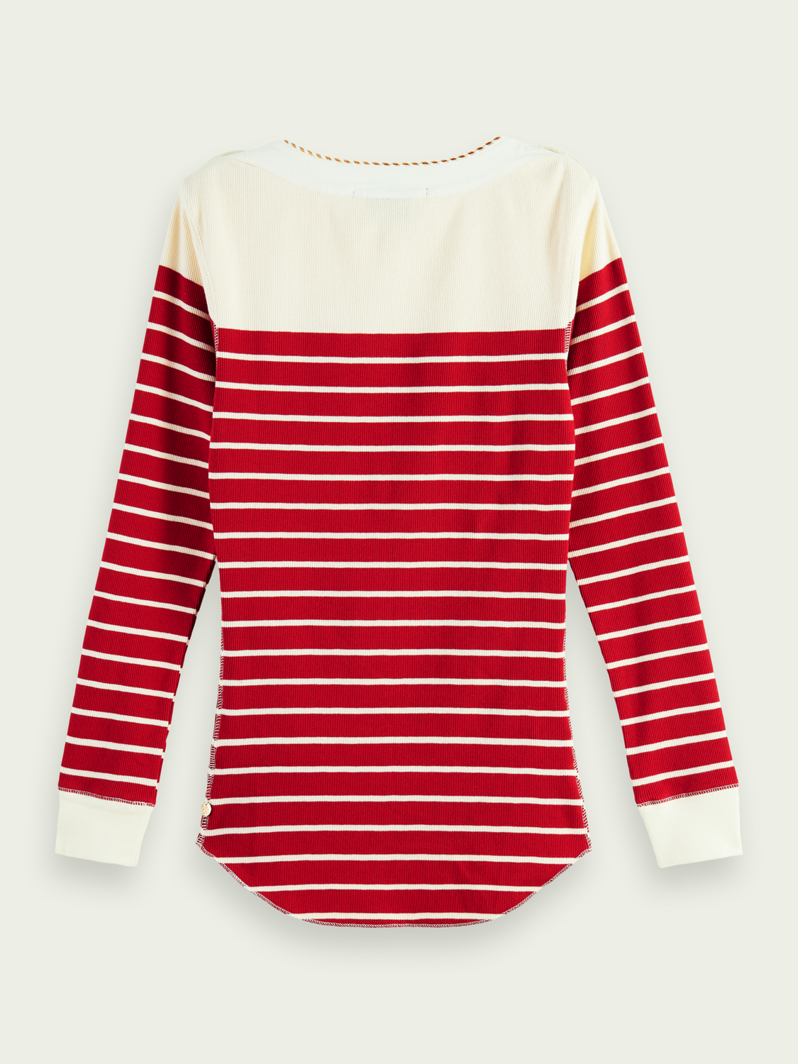 Striped Boatneck Organic Cotton T-Shirt | scotch & soda outlet