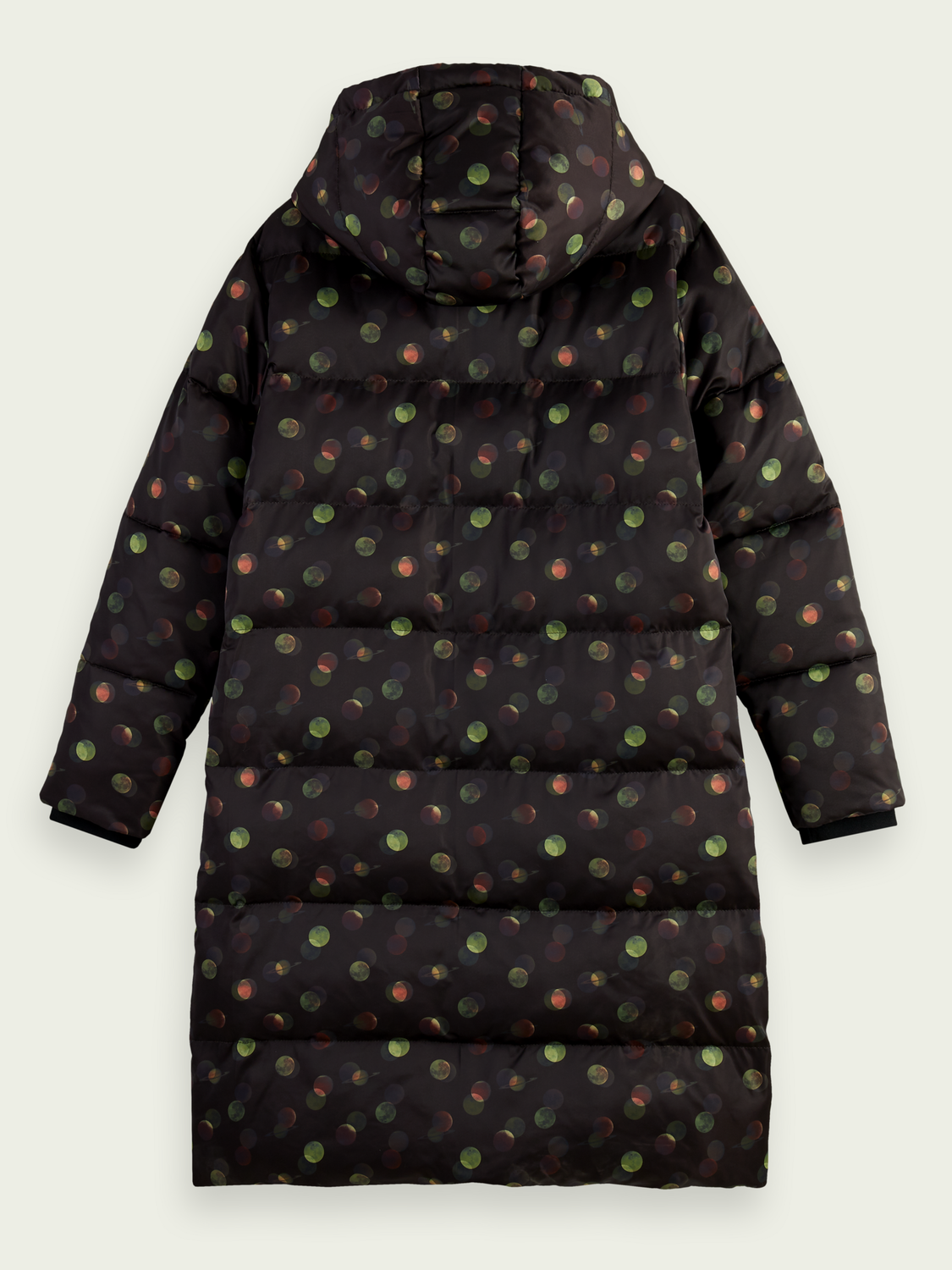 Printed Water-Repellent Long Puffer Jacket | scotch & soda outlet