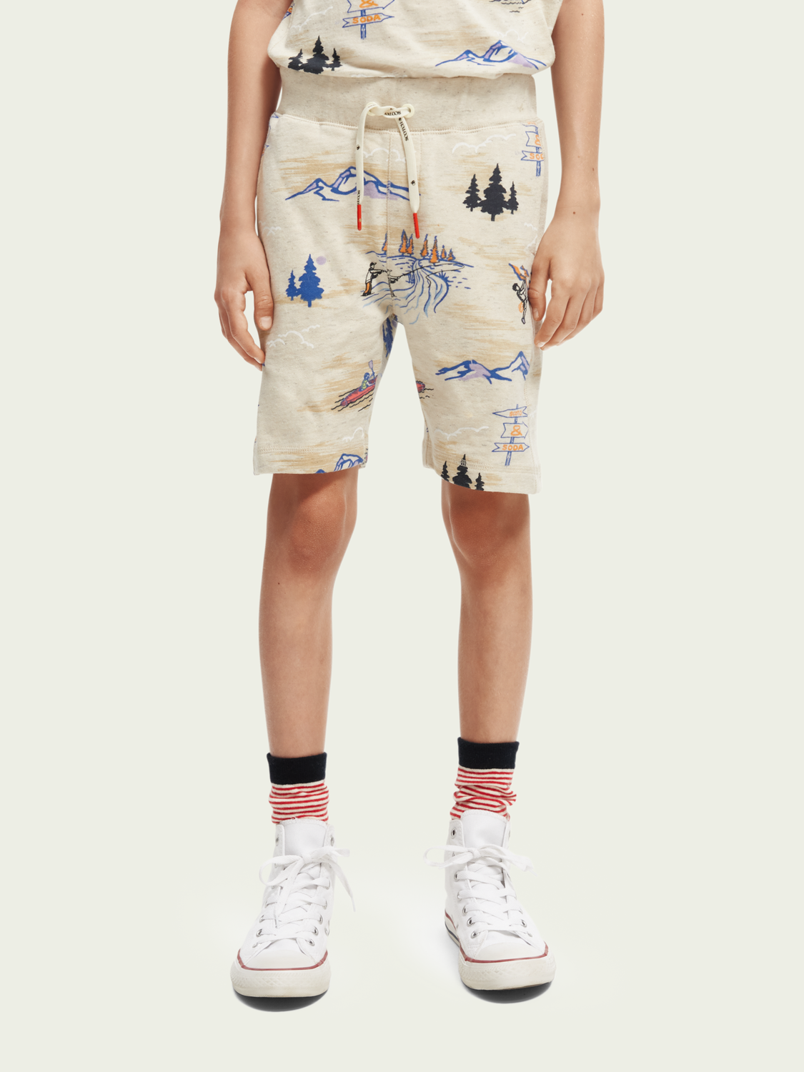 Printed Organic Cotton Sweat Shorts
