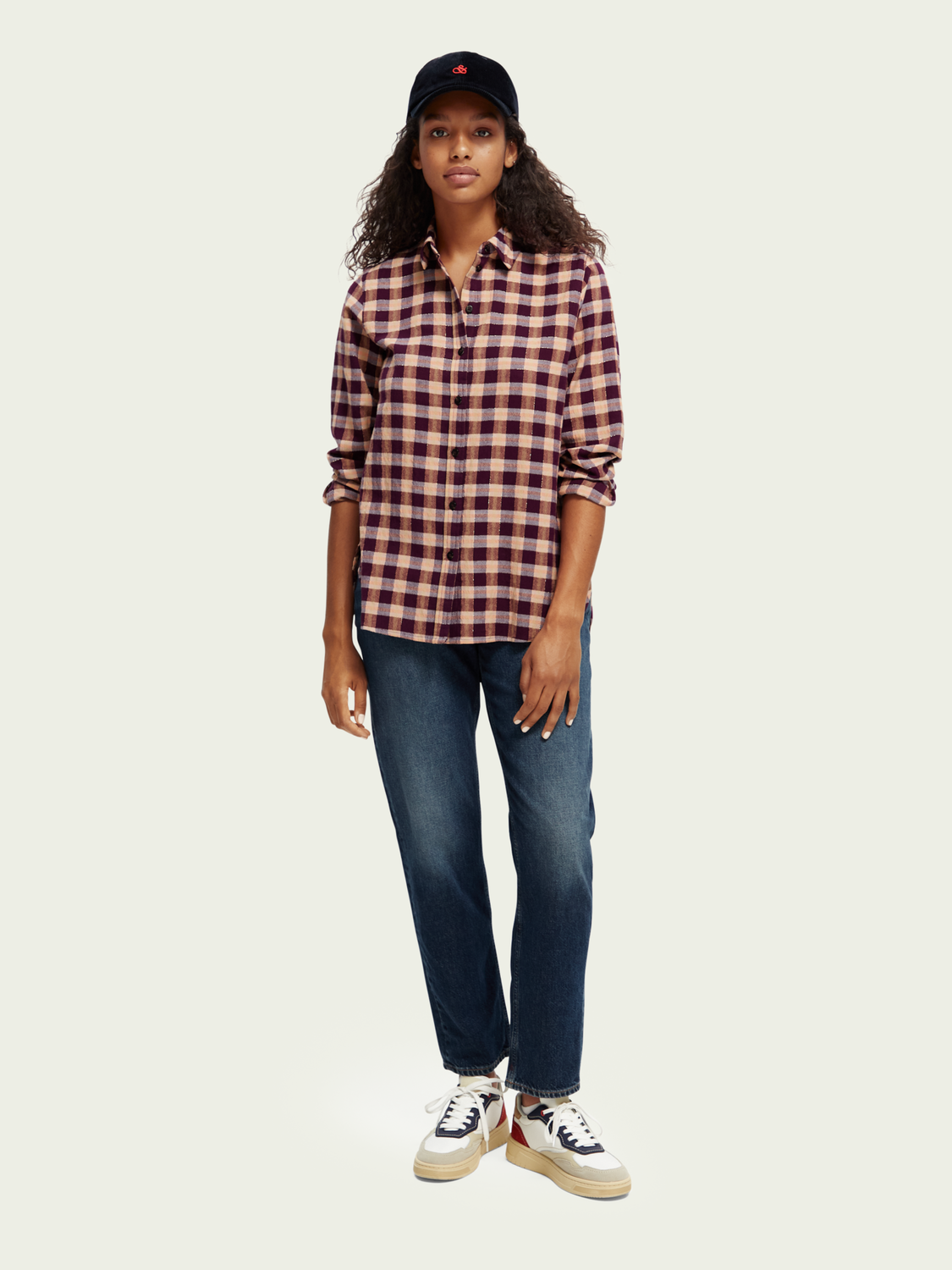 Organic Checked Oversized Shirt | scotch & soda outlet