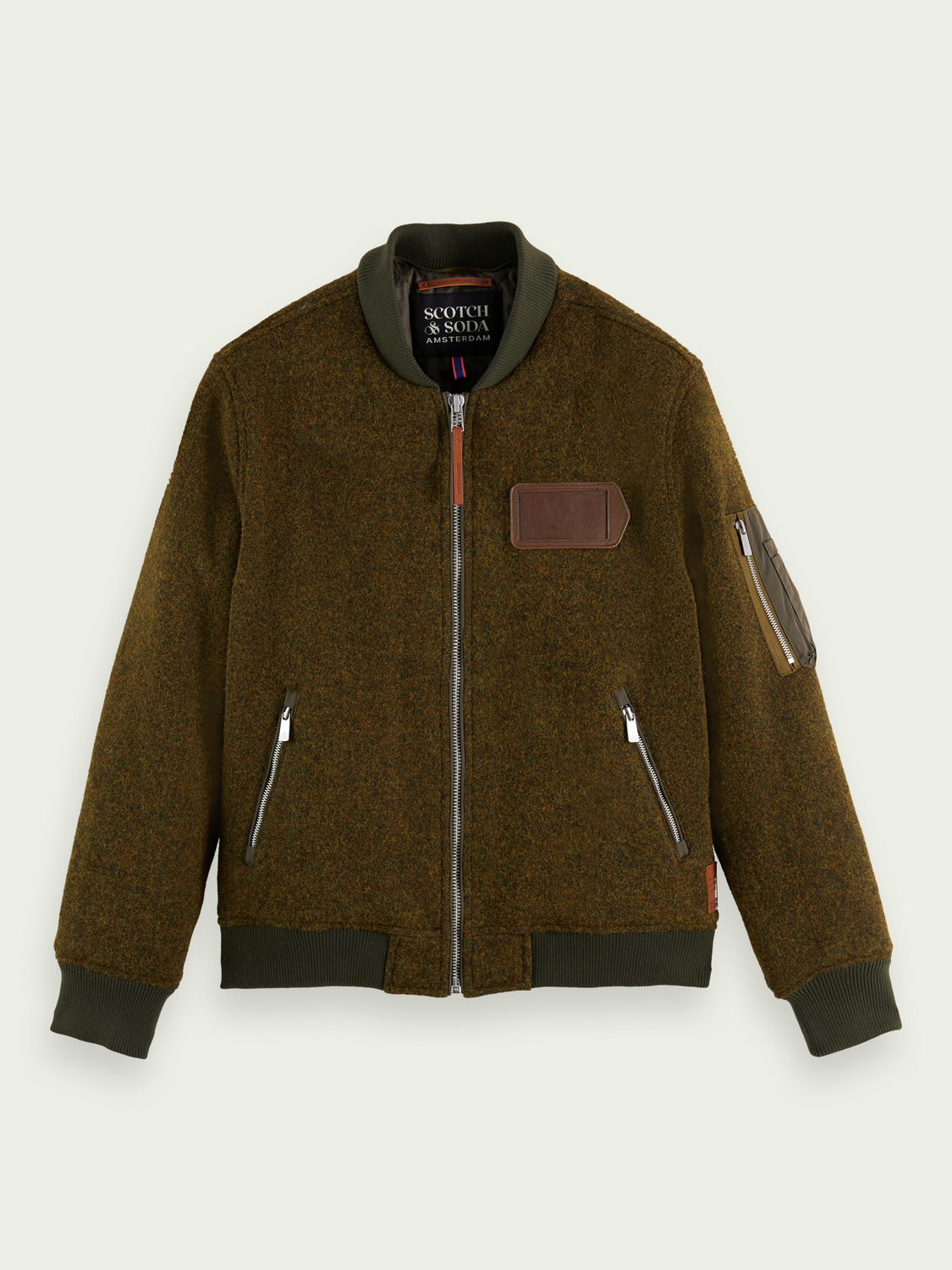 Wool-Blended Bomber Jacket | Scotch And Soda Outlet