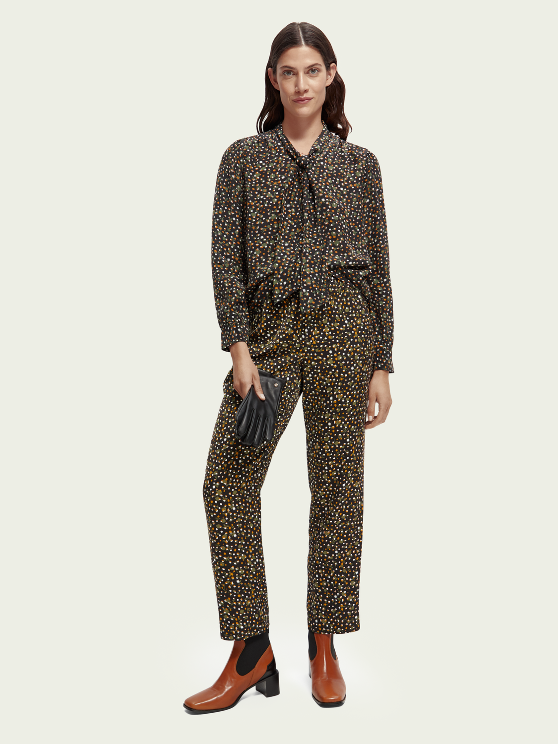 Lightweight Shirt With Ribbon Collar | scotch & soda outlet