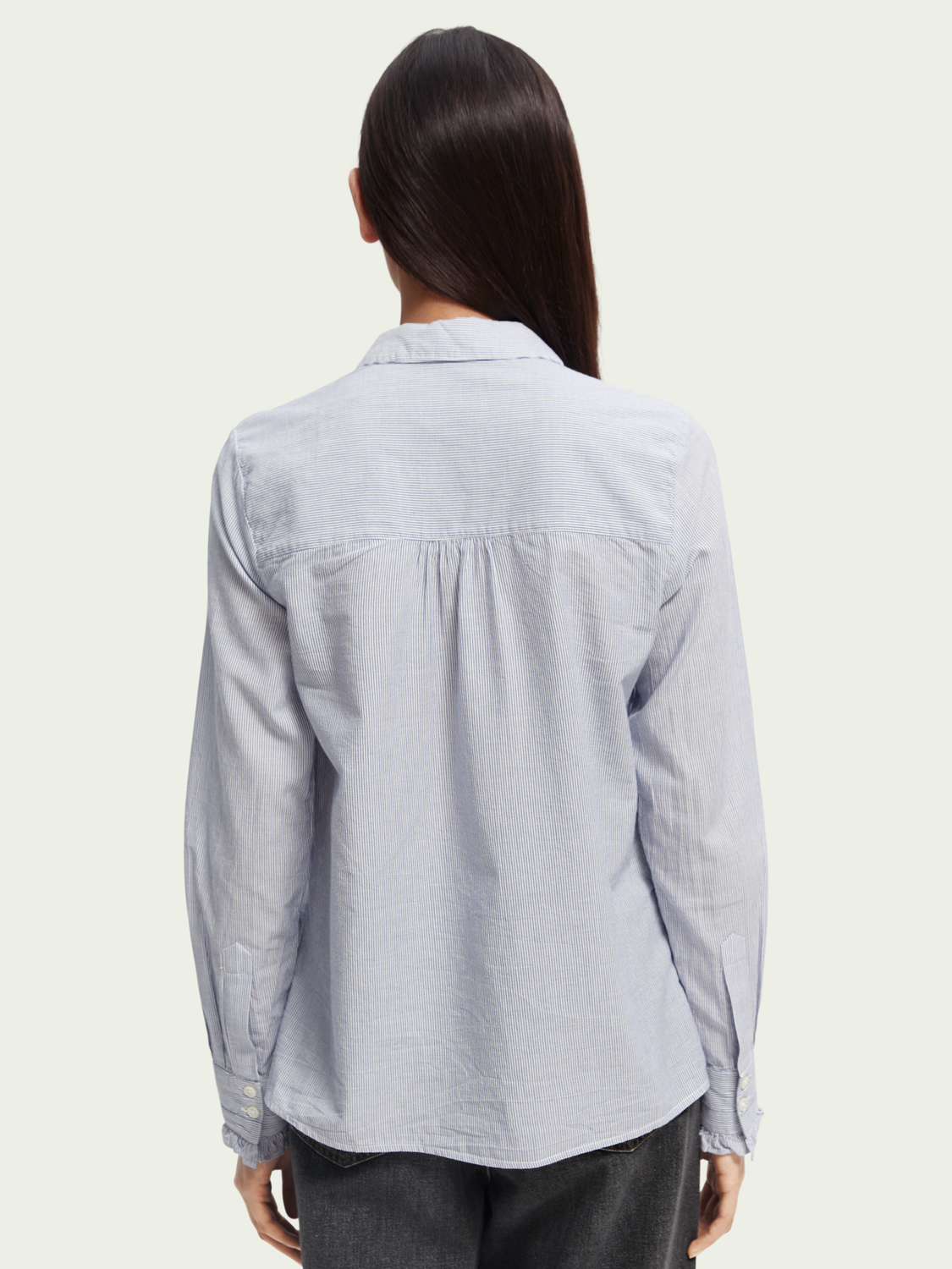 Lightweight Organic Cotton Ruffled Shirt | scotch & soda outlet