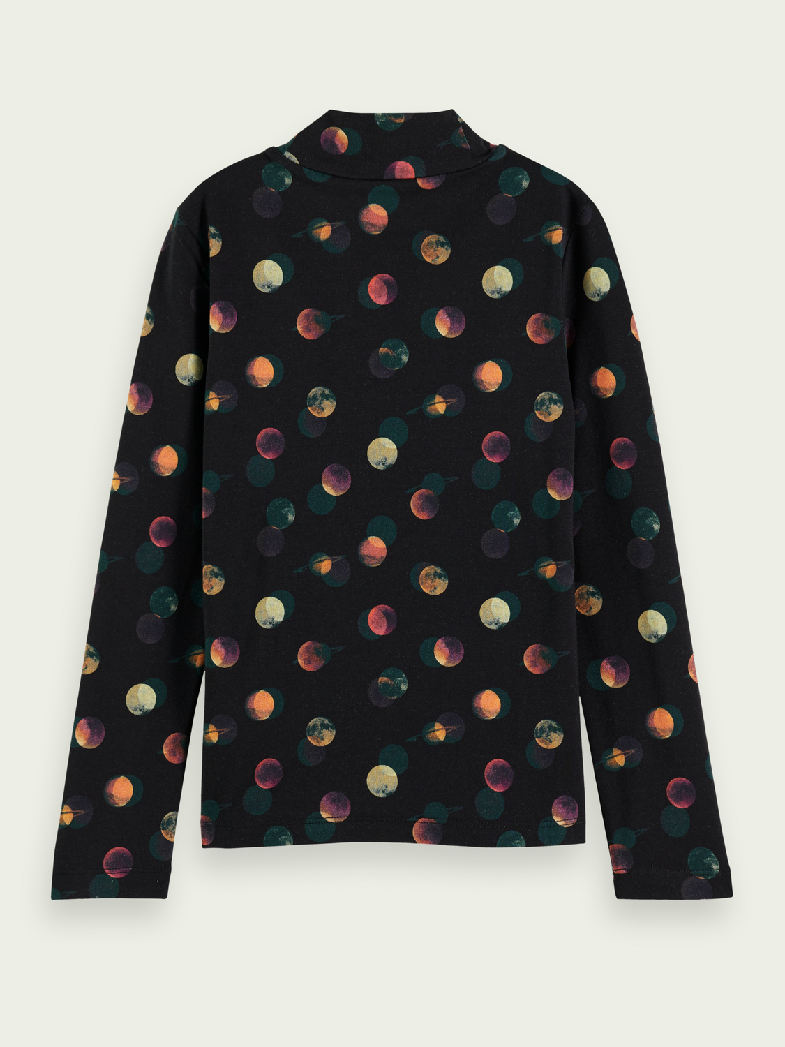 Printed Turtleneck T-Shirt