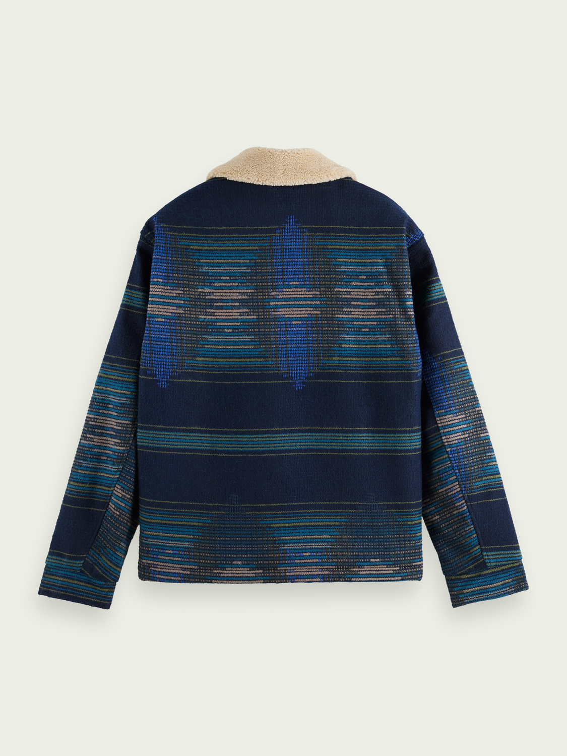 Teddy-Lined Jacquard Bomber Jacket | Scotch And Soda Outlet