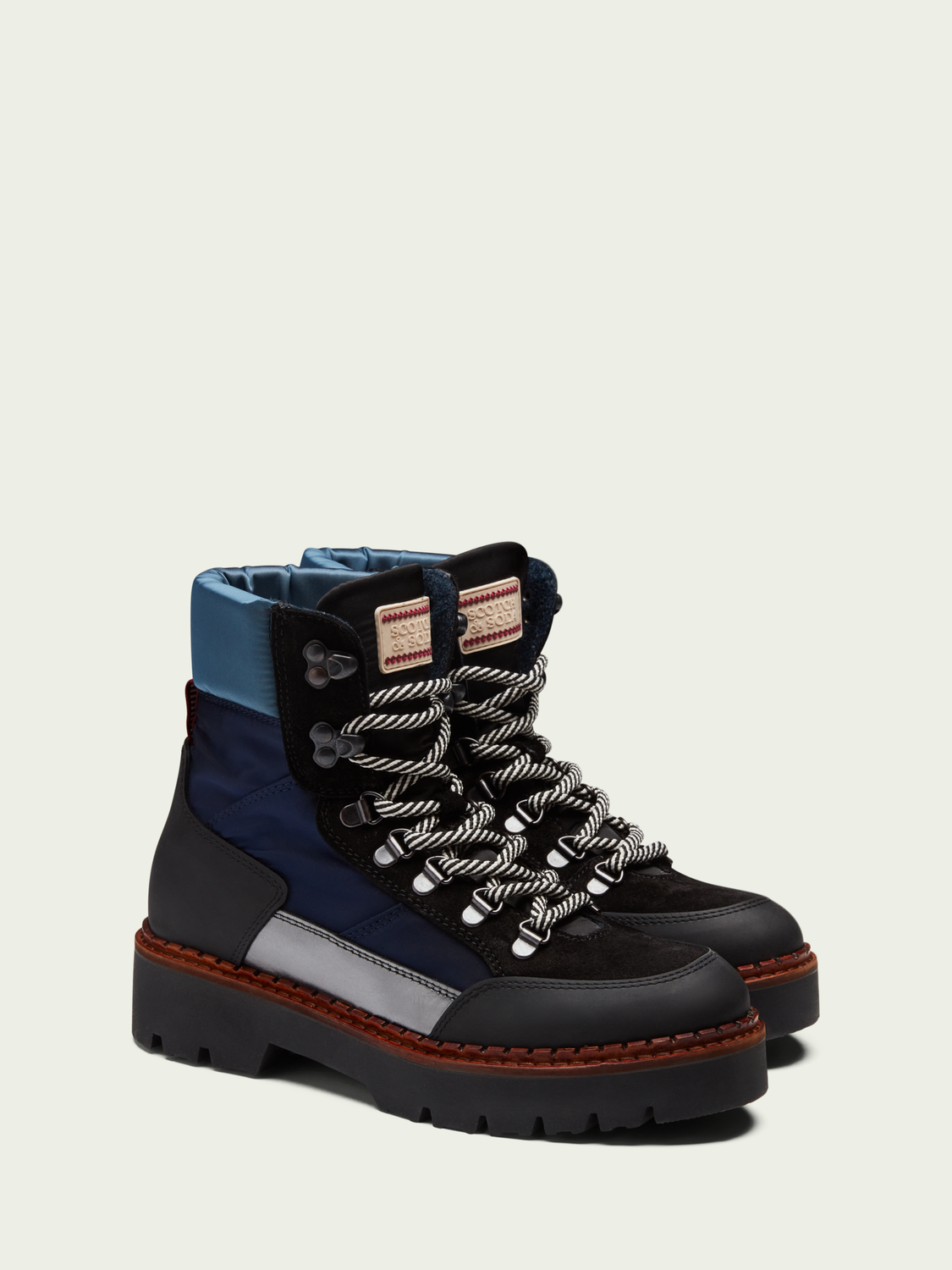 Olivine Suede & Nylon Hiking Boot | scotch & soda outlet