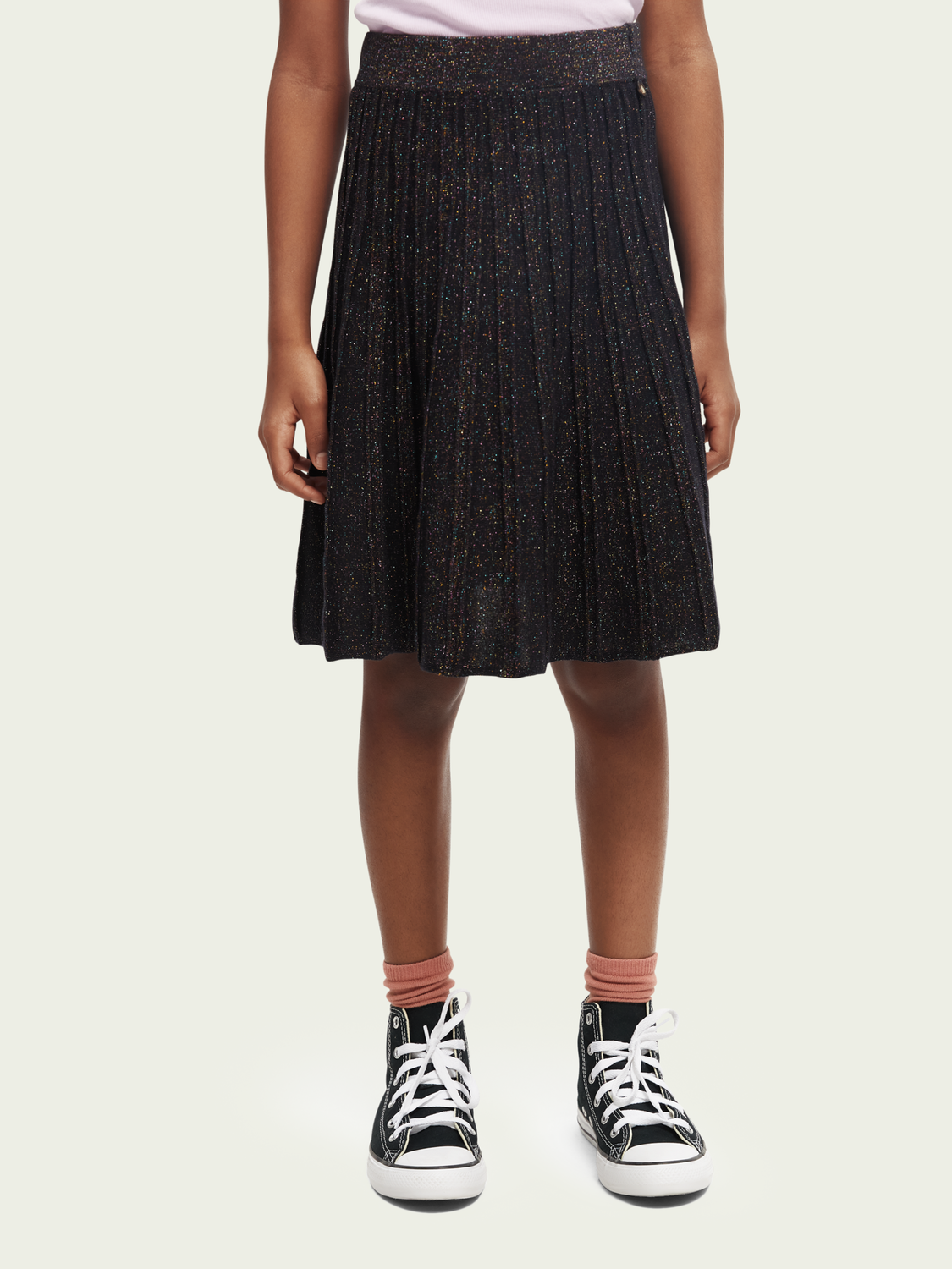 Scotch Soda Outlet | Pleated Glitter Midi Skirt