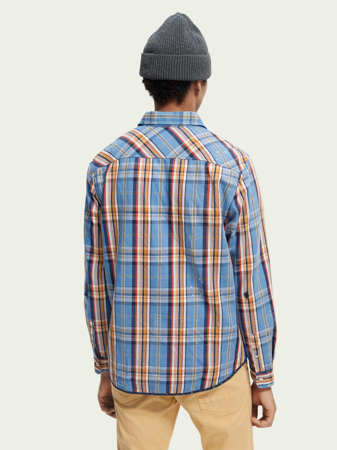 Distressed Regular-Fit Flannel Checked Shirt | Scotch And Soda Outlet
