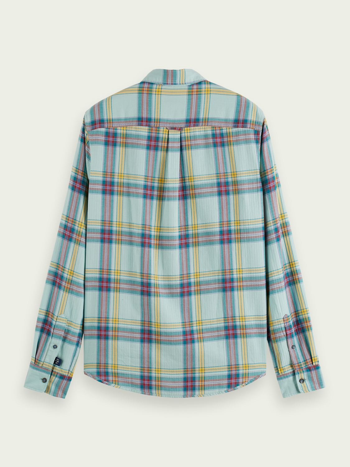 Slim Fit Lightweight Checked Herringbone Shirt | Scotch And Soda Outlet