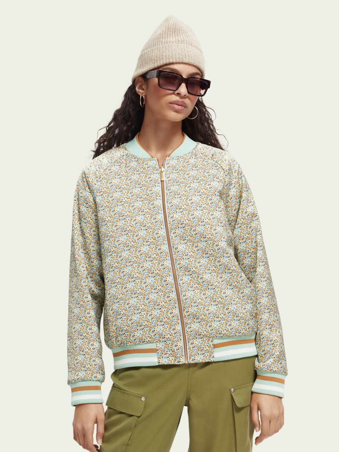 Printed Reversible Padded Bomber Jacket | scotch & soda outlet