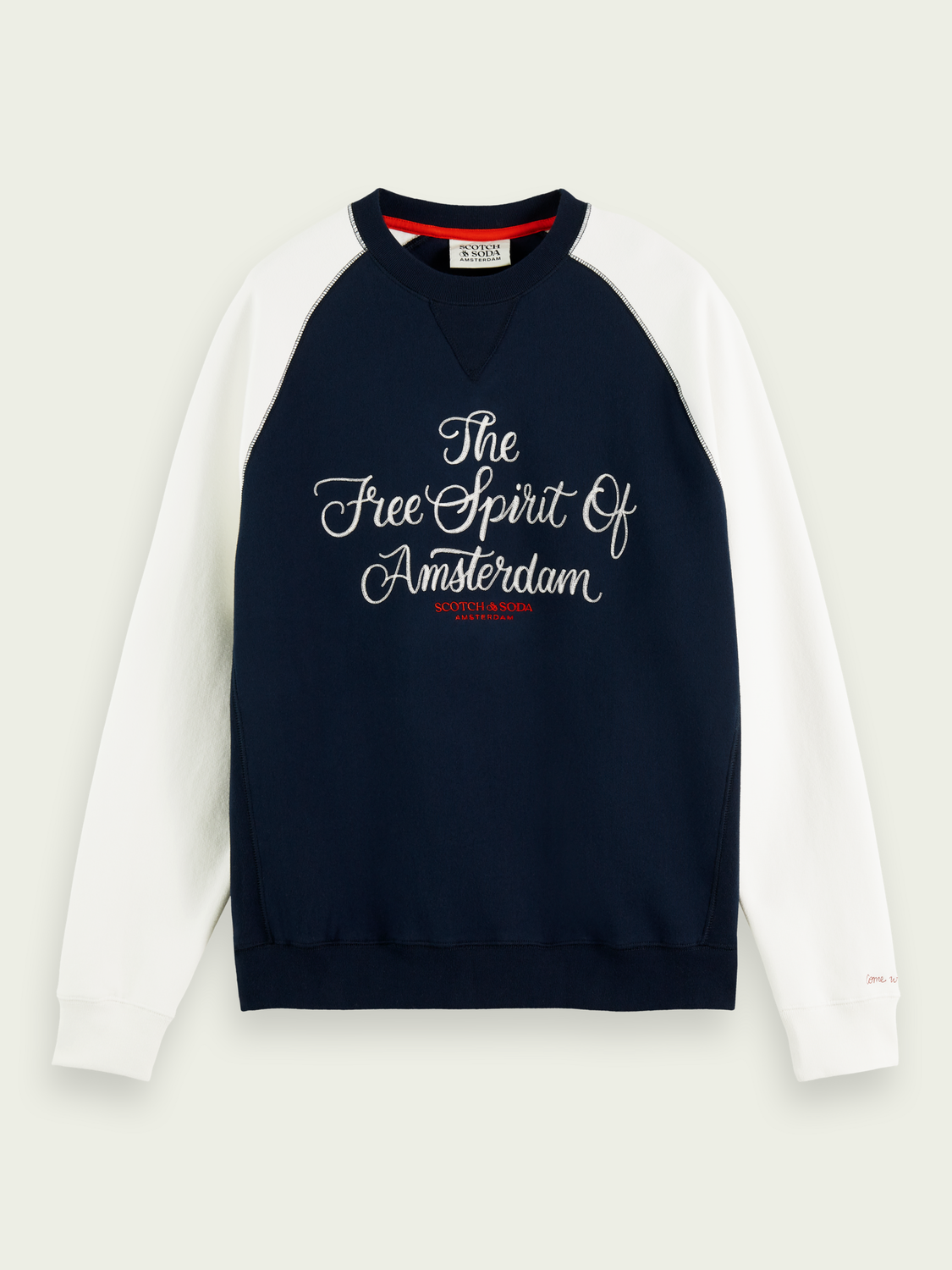 Embroidered Artwork Crewneck Sweatshirt | Scotch And Soda Outlet
