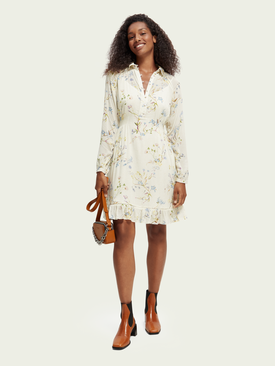 Raglan Printed Dress | scotch & soda outlet