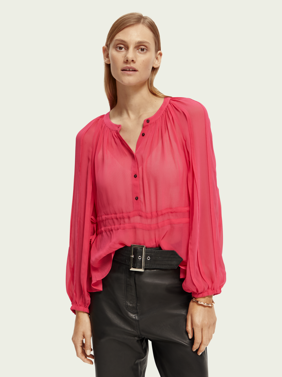 Lightweight Double-Tie Blouse | scotch & soda outlet