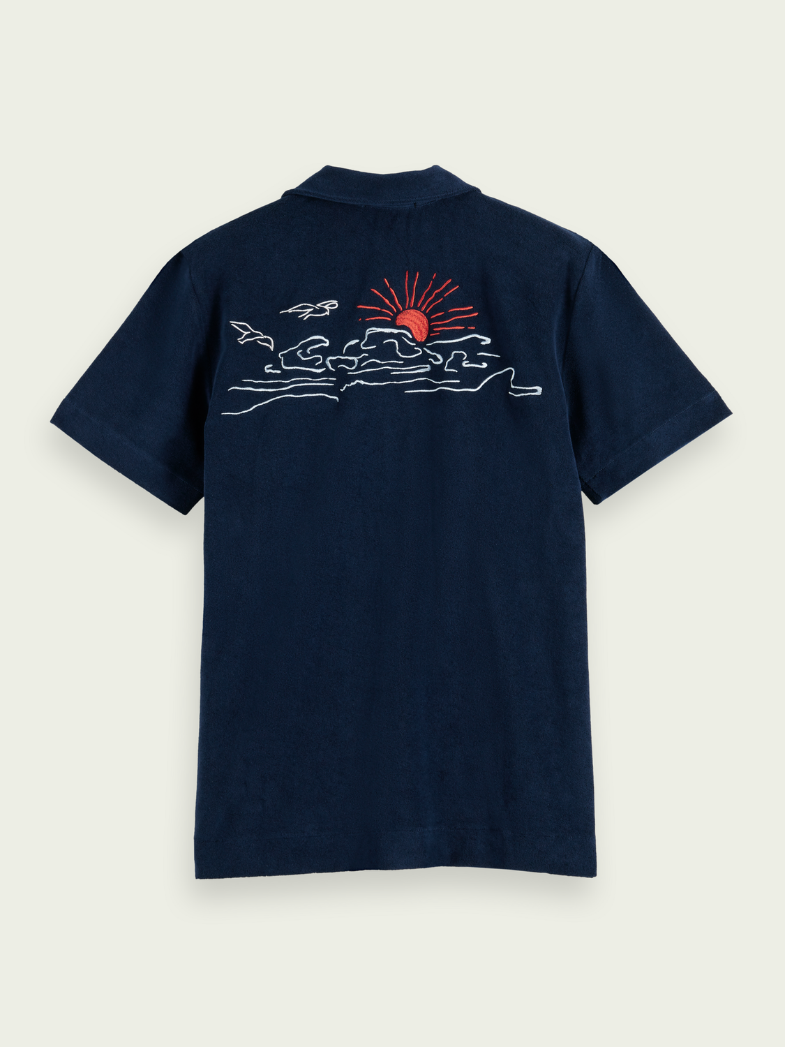 Terry Short-Sleeved Organic Cotton Camp Shirt | Scotch And Soda Outlet