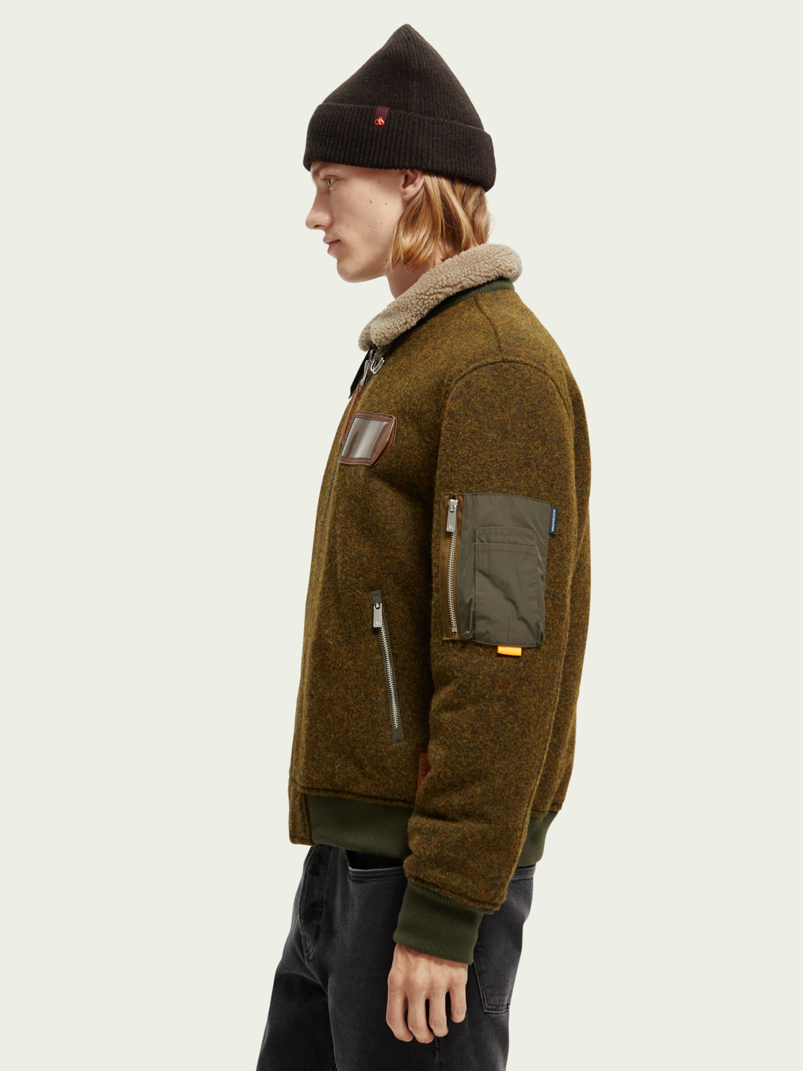 Wool-Blended Bomber Jacket | Scotch And Soda Outlet