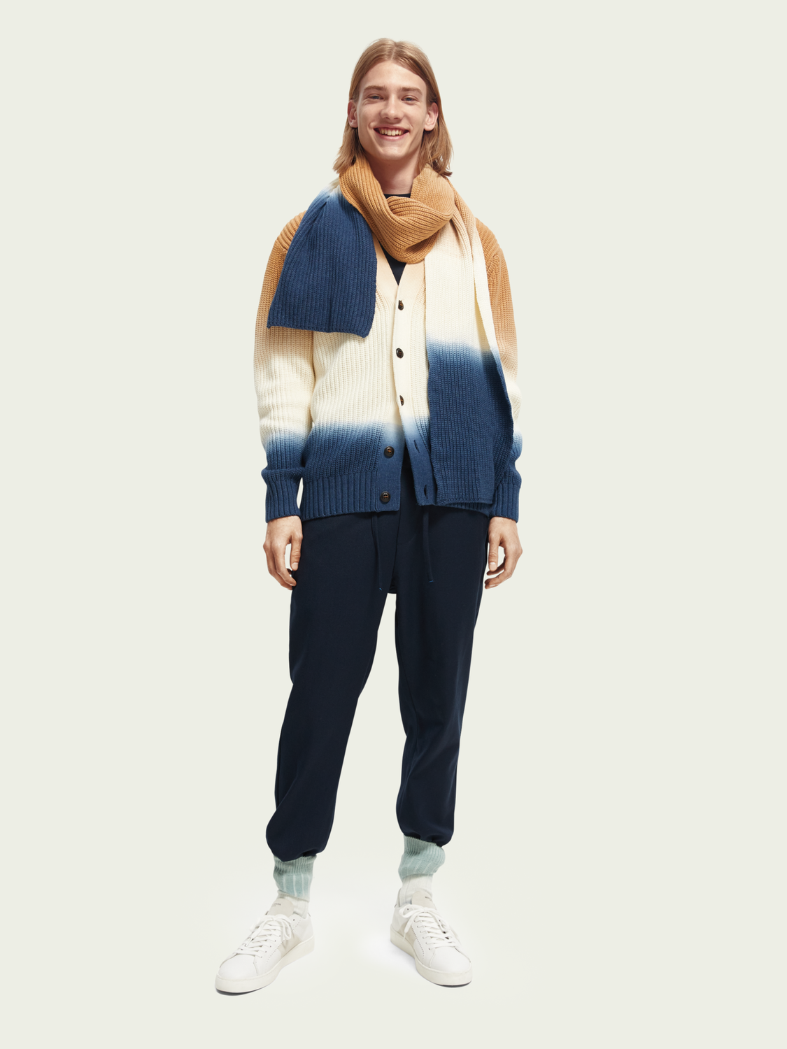 Tie-Dye Rib Knit Cardigan | Scotch And Soda Outlet
