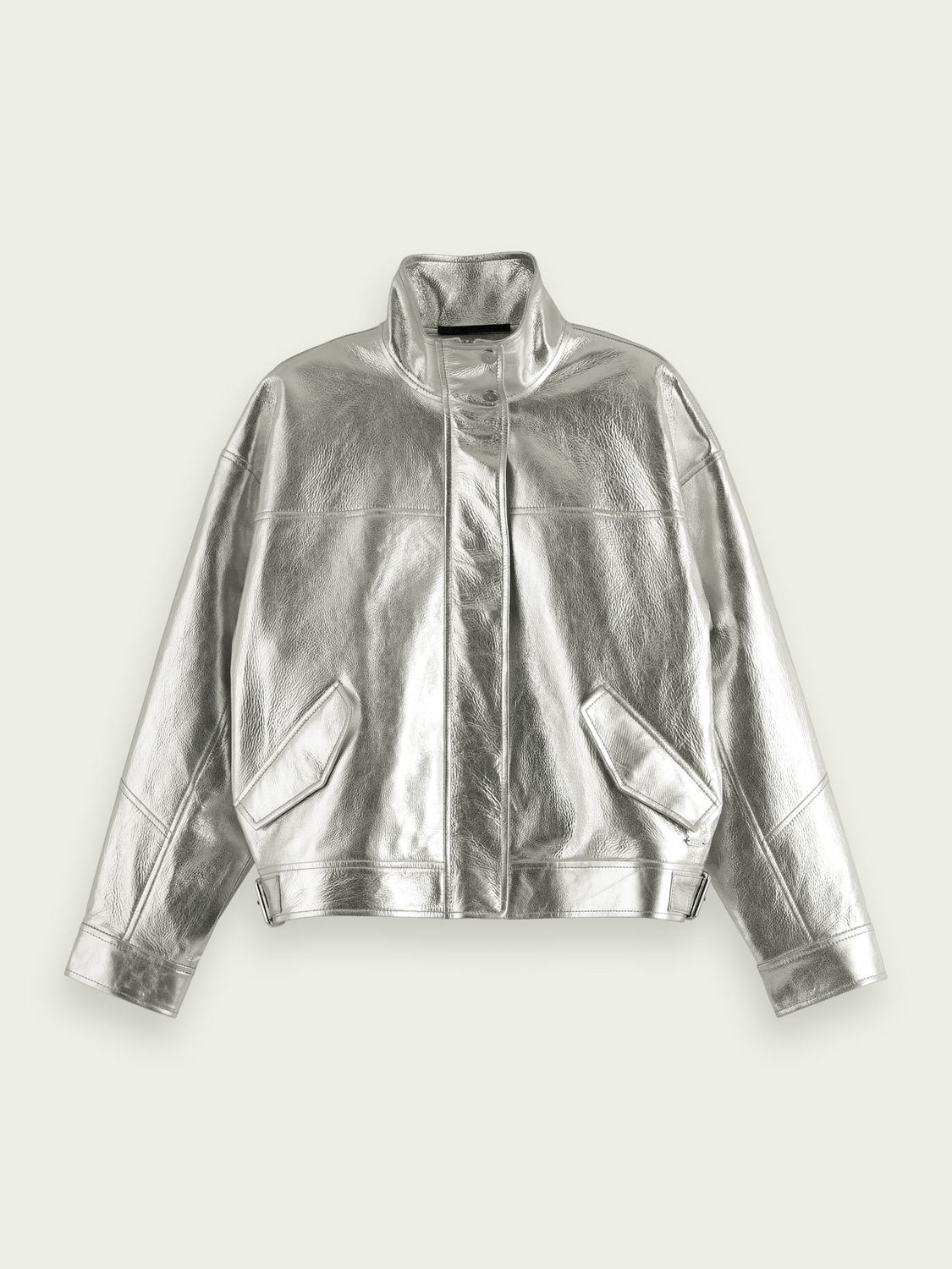 Metallic Leather Jacket | scotch & soda outlet