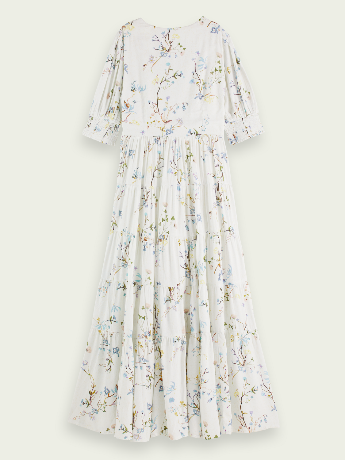 Short Sleeved Tiered Maxi Dress | scotch & soda outlet