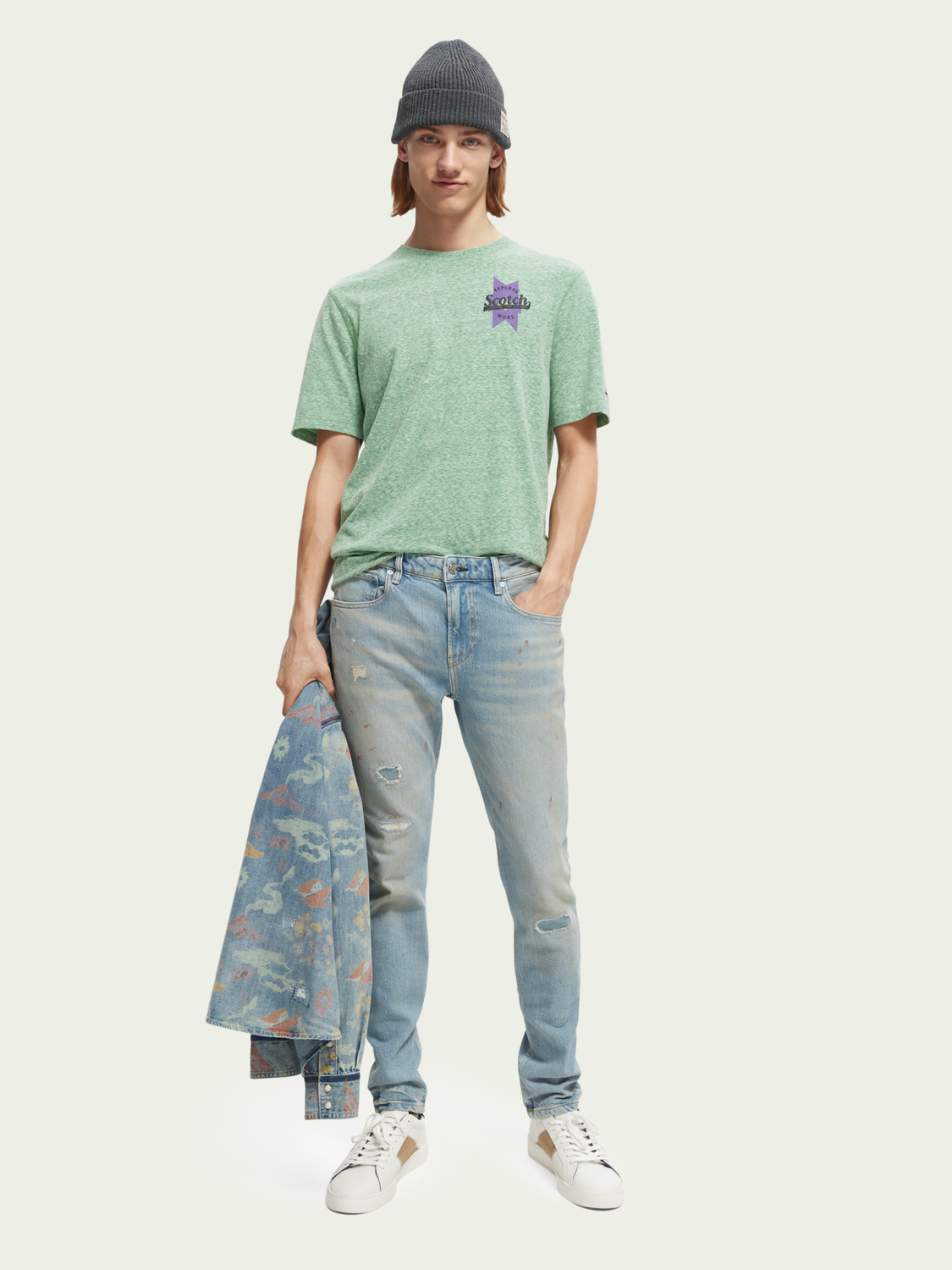 The Skim Super-Slim Fit Jeans - Blauw Moons | Scotch And Soda Outlet