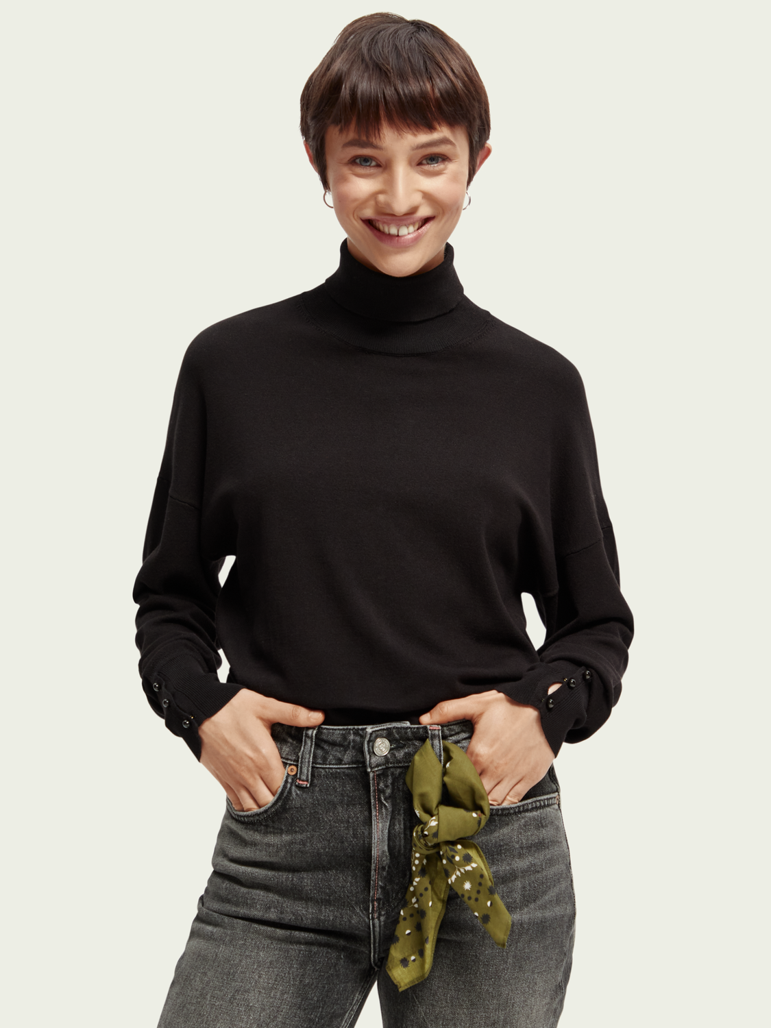 Relaxed Fit Turtleneck Sweater | scotch & soda outlet