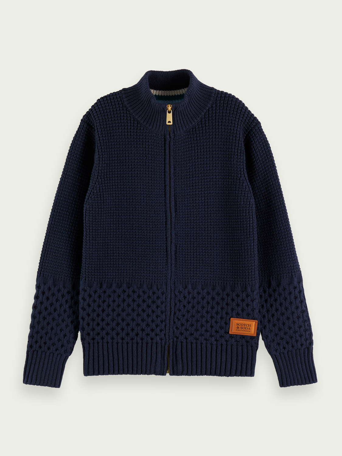 Knitted Zip-Through Sweater