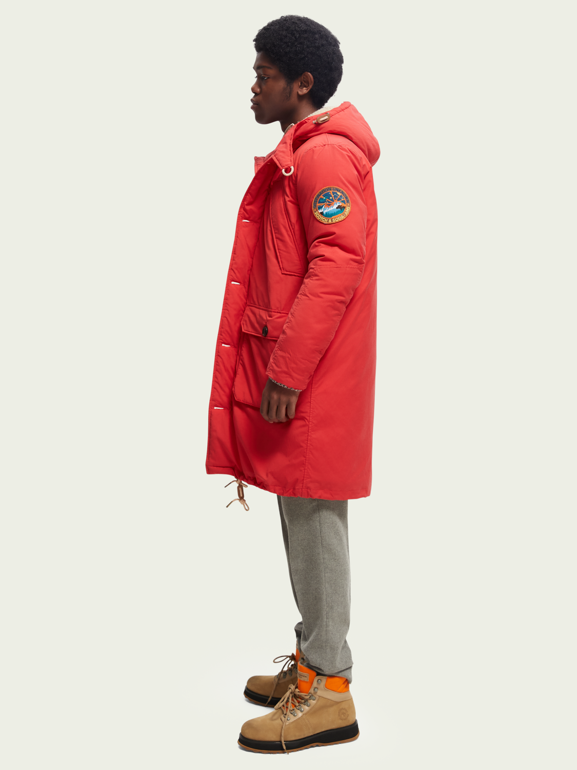 Water-Repellent Long-Length Parka | Scotch And Soda Outlet