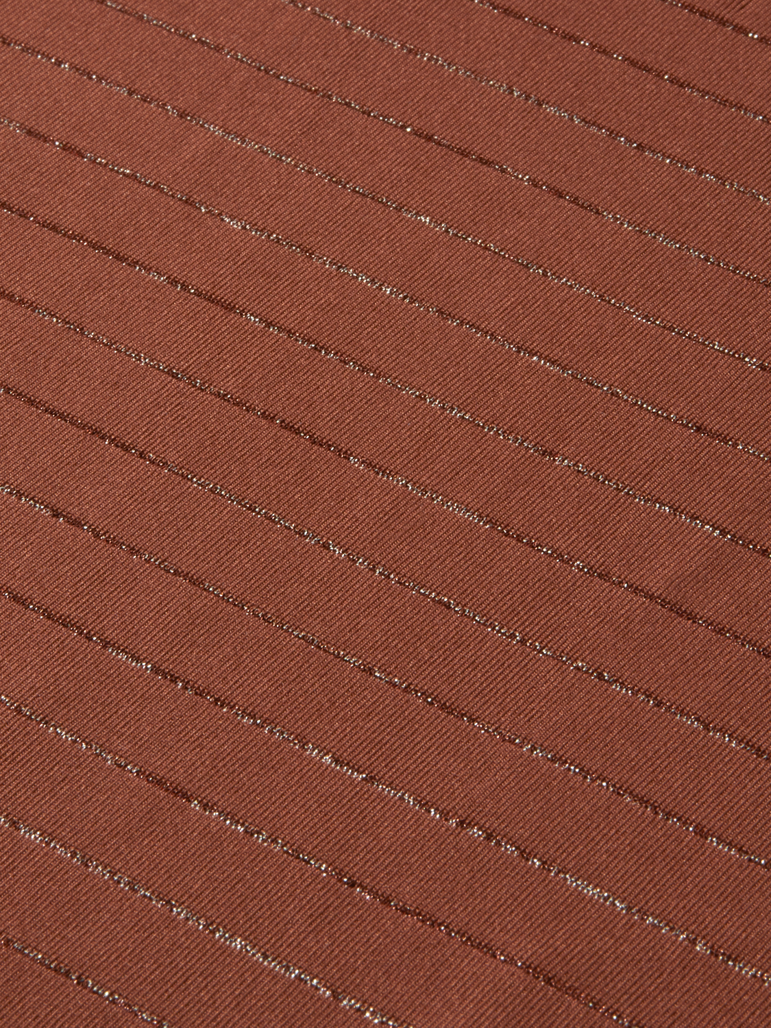 Yarn-Dyed Long-Sleeved Fitted Turtleneck T-Shirt