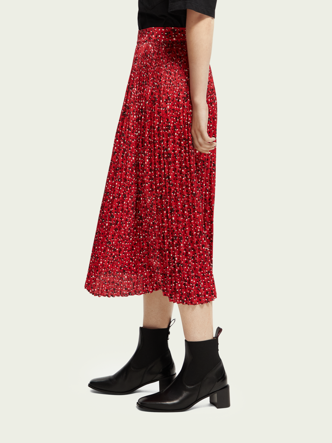 Printed Midi-Length Skirt | scotch & soda outlet