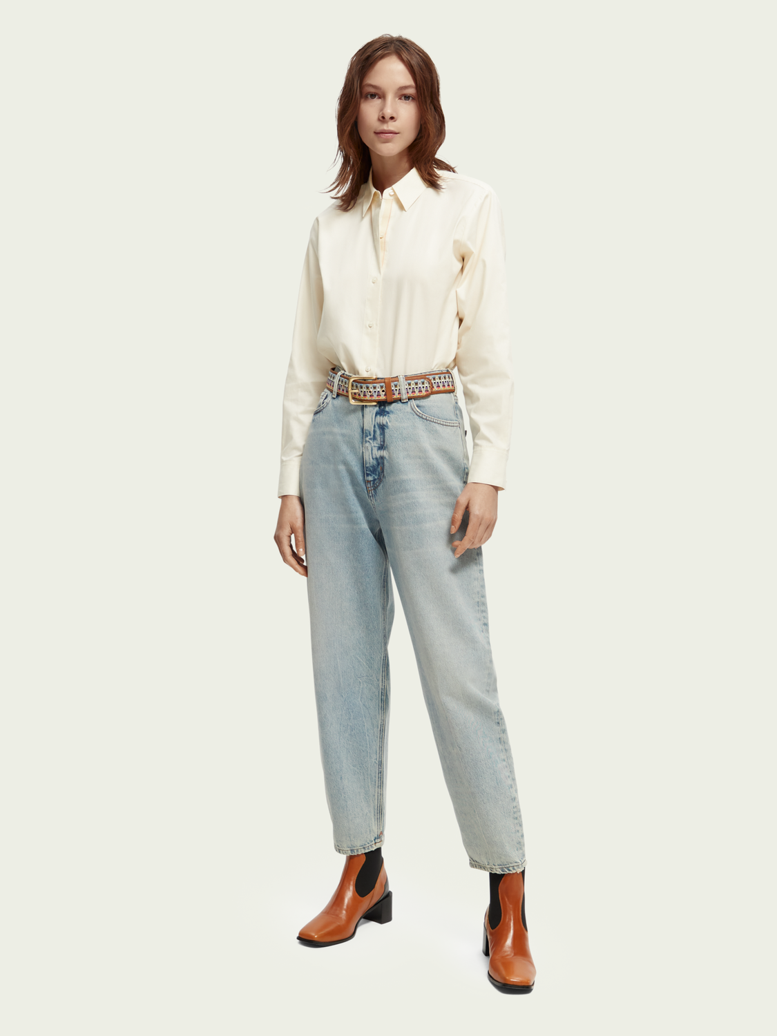 Woven Leather Belt | scotch & soda outlet