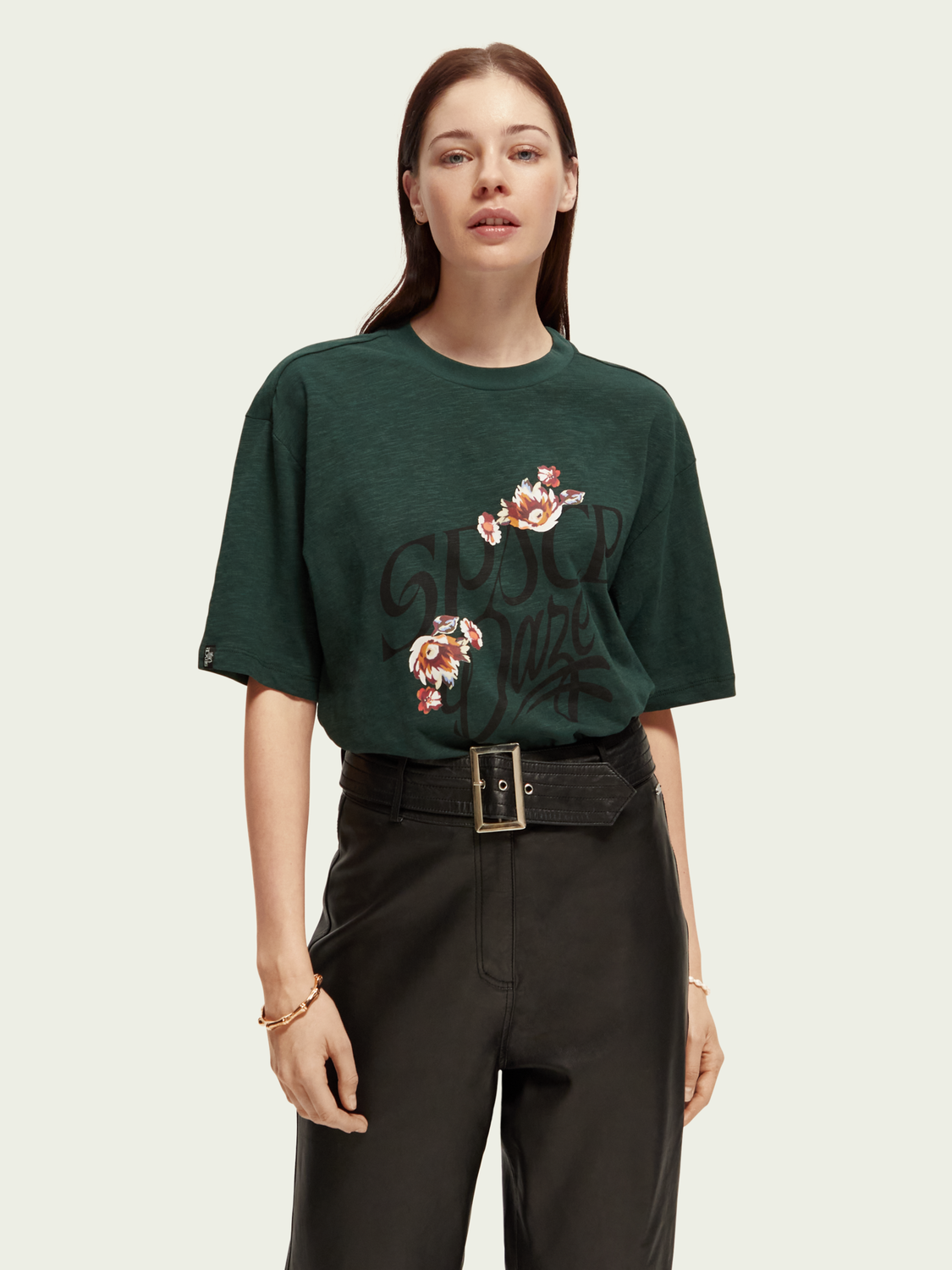 Loose Fit Organic Cotton Graphic T-Shirt | scotch & soda outlet