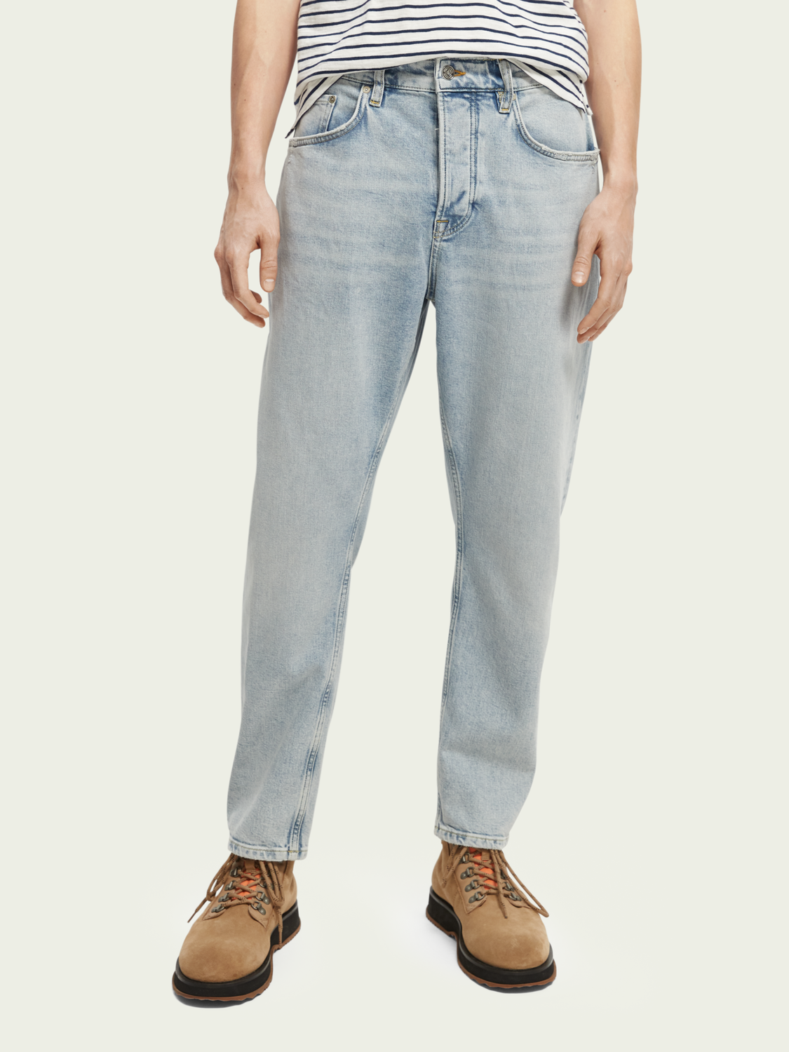 The Dean Loose Tapered-Fit Jeans - Blue Splash | Scotch And Soda Outlet