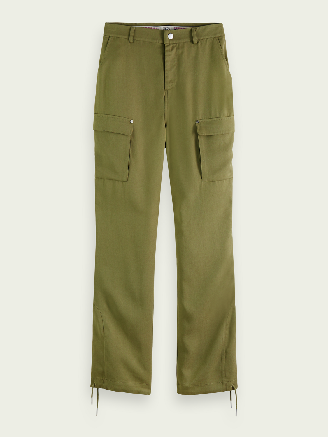 Lara High-Rise Straight Leg Cargo Trousers | scotch & soda outlet