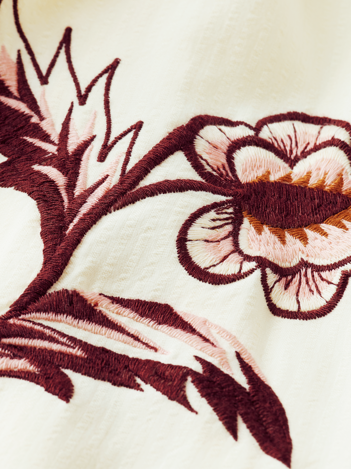 Embroidered Seersucker Shirt