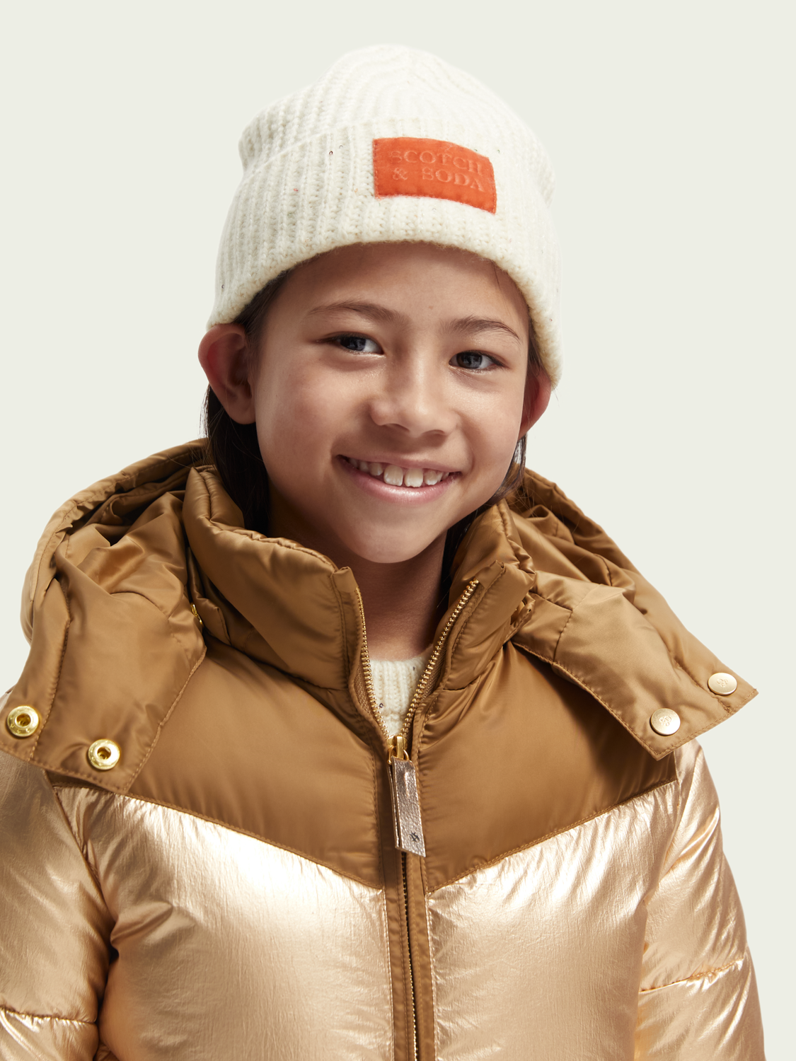 Metallic Colour Block Puffer Jacket