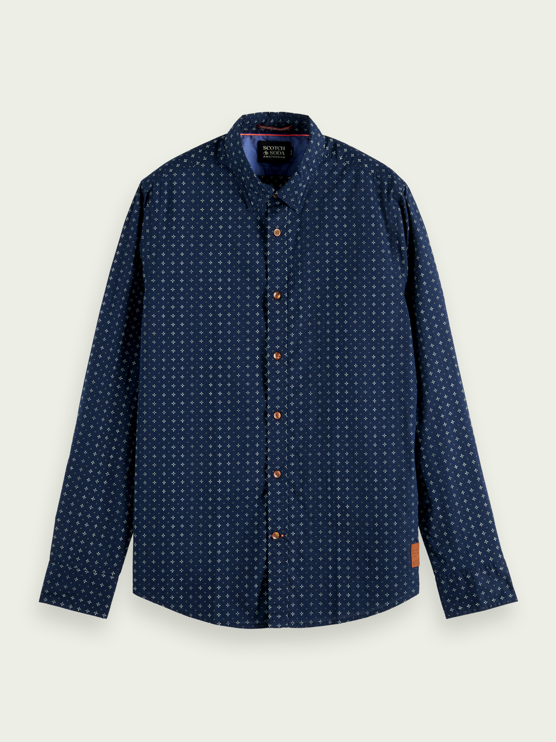 Slim Fit Printed Poplin Shirt | Scotch And Soda Outlet