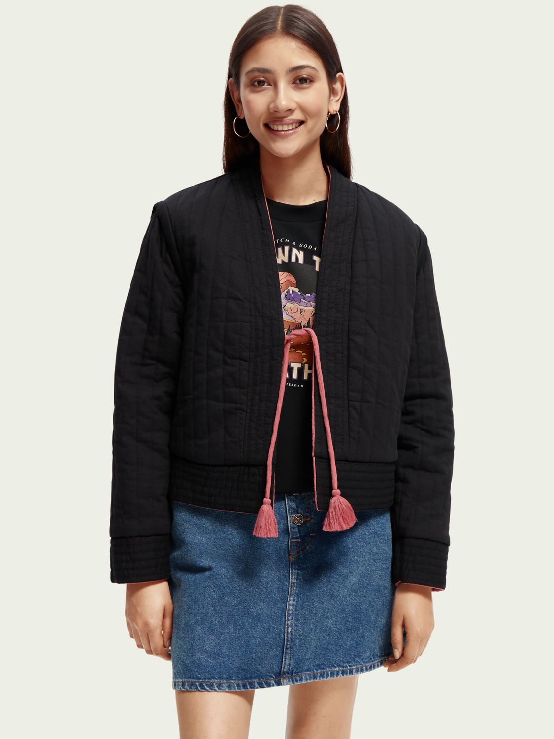 Quilted Reversible Organic Cotton Jacket | scotch & soda outlet