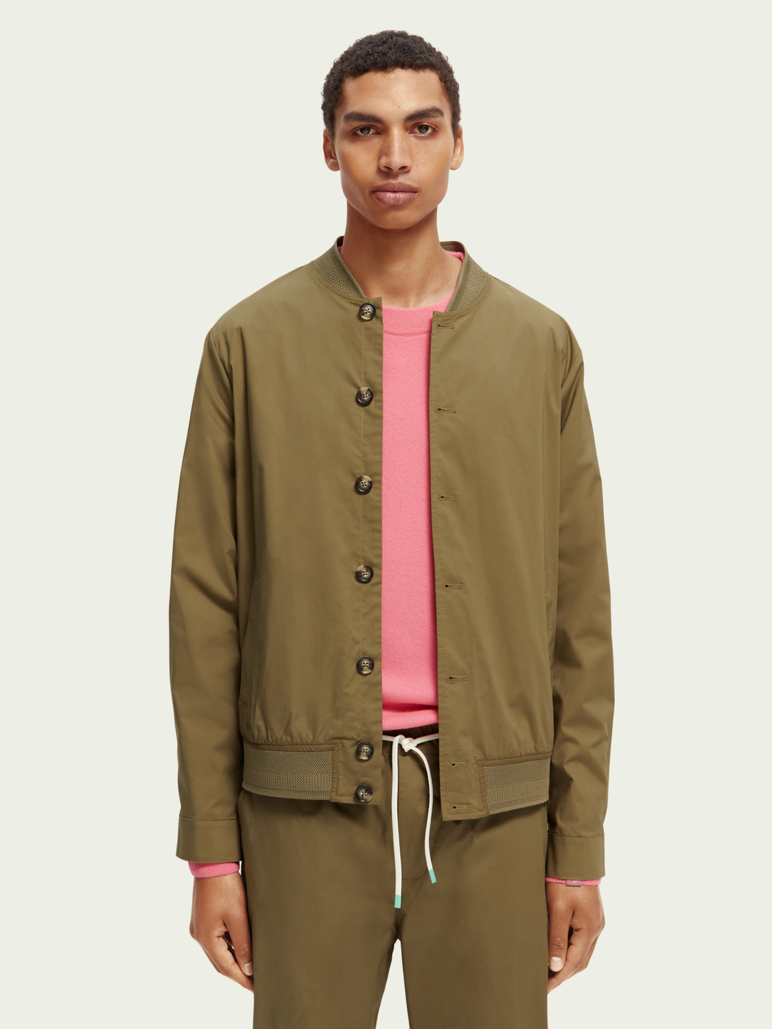 Lightweight Organic Cotton Poplin Blouson | Scotch And Soda Outlet