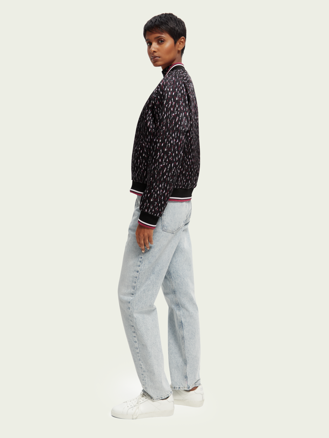 Printed Reversible Padded Bomber Jacket | scotch & soda outlet