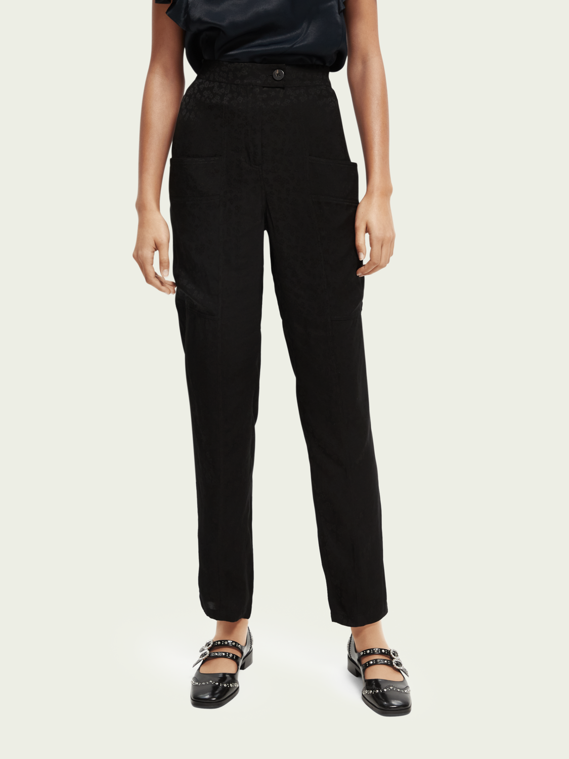 Joshy High-Rise Tapered Cargo Trousers | scotch & soda outlet