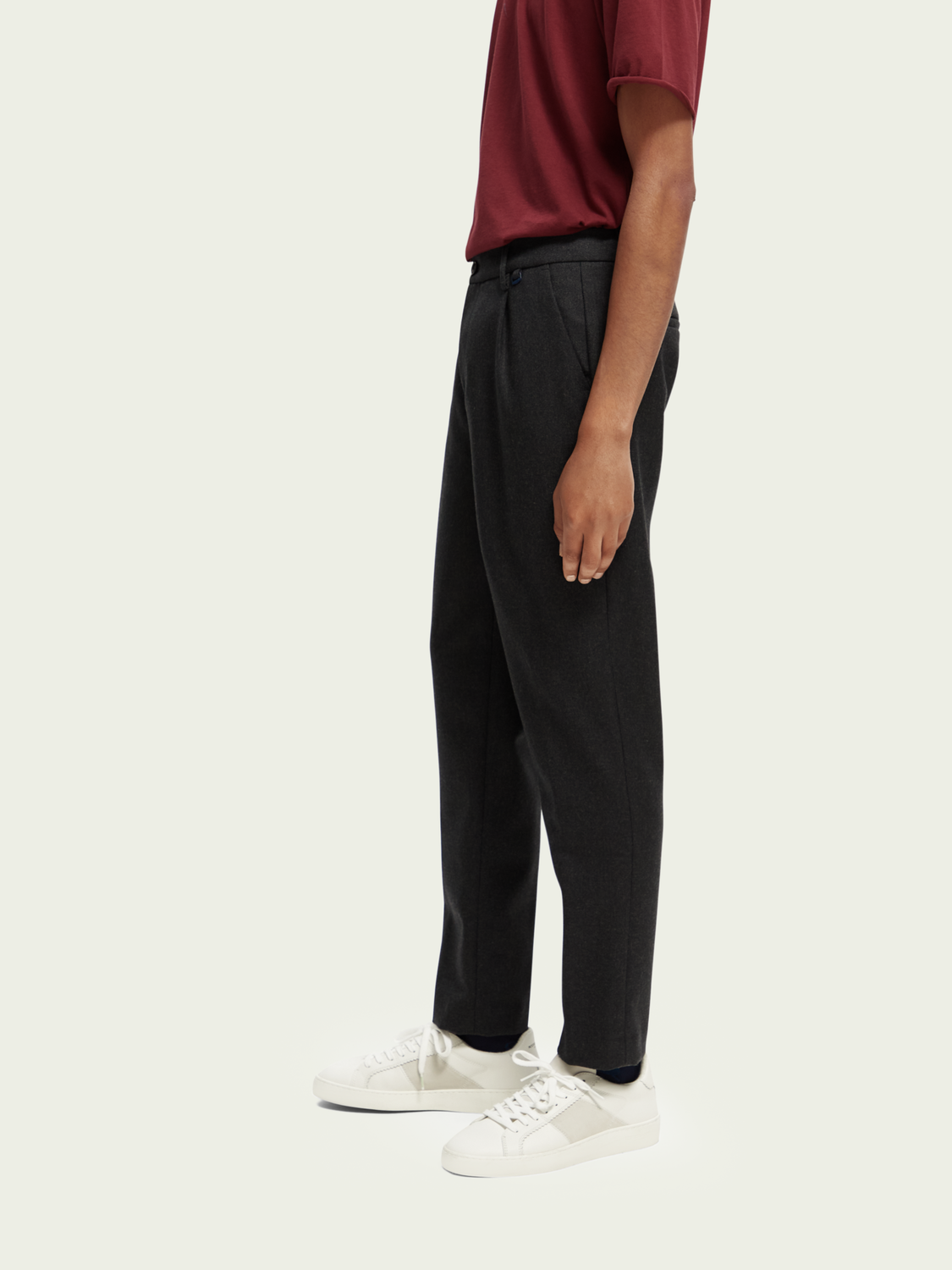 Pleated Wool-Blended Dress Trousers | Scotch And Soda Outlet