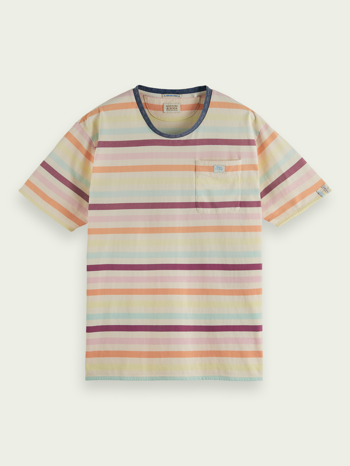 Relaxed Fit Pocketed Striped T-Shirt | Scotch And Soda Outlet