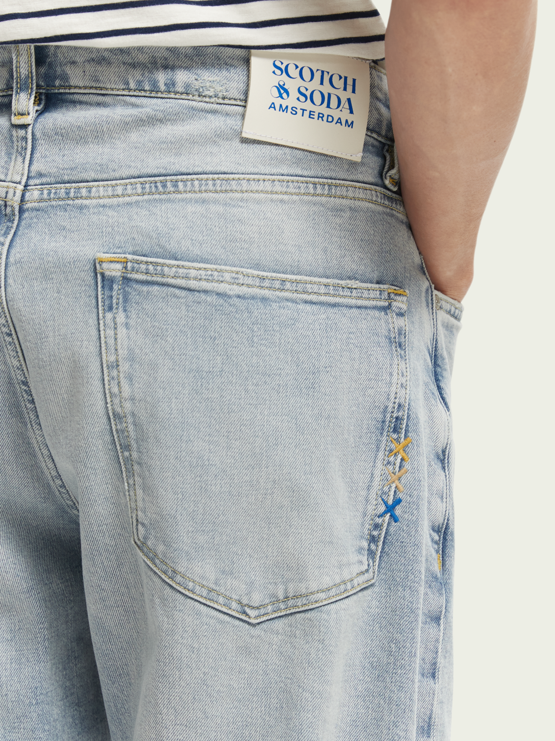 The Dean Loose Tapered-Fit Jeans - Blue Splash | Scotch And Soda Outlet
