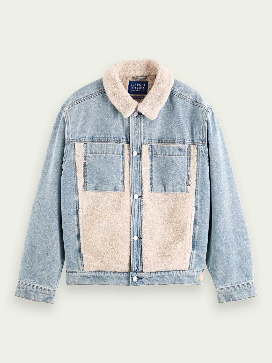 Teddy Lined Denim Trucker Jacket | Scotch And Soda Outlet